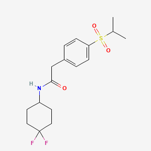 molecular formula C17H23F2NO3S B6693311 N-(4,4-difluorocyclohexyl)-2-(4-propan-2-ylsulfonylphenyl)acetamide 
