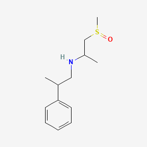 molecular formula C13H21NOS B6693424 N-(1-methylsulfinylpropan-2-yl)-2-phenylpropan-1-amine 