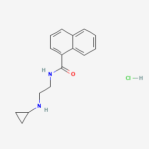 molecular formula C16H19ClN2O B6693640 N-[2-(cyclopropylamino)ethyl]naphthalene-1-carboxamide;hydrochloride 