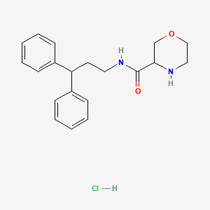 molecular formula C20H25ClN2O2 B6693888 N-(3,3-diphenylpropyl)morpholine-3-carboxamide;hydrochloride 