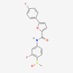 molecular formula C18H13F2NO3S B6693930 N-(3-fluoro-4-methylsulfinylphenyl)-5-(4-fluorophenyl)furan-2-carboxamide 