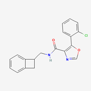 molecular formula C19H15ClN2O2 B6693938 N-(7-bicyclo[4.2.0]octa-1,3,5-trienylmethyl)-5-(2-chlorophenyl)-1,3-oxazole-4-carboxamide 