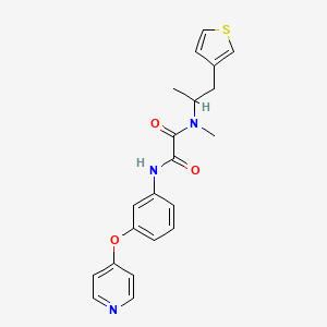 molecular formula C21H21N3O3S B6694054 N'-methyl-N-(3-pyridin-4-yloxyphenyl)-N'-(1-thiophen-3-ylpropan-2-yl)oxamide 