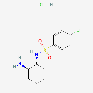 molecular formula C12H18Cl2N2O2S B6694536 N-[(1R,2R)-2-aminocyclohexyl]-4-chlorobenzenesulfonamide;hydrochloride 