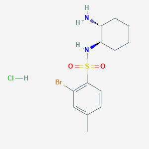 molecular formula C13H20BrClN2O2S B6694539 N-[(1R,2R)-2-aminocyclohexyl]-2-bromo-4-methylbenzenesulfonamide;hydrochloride 