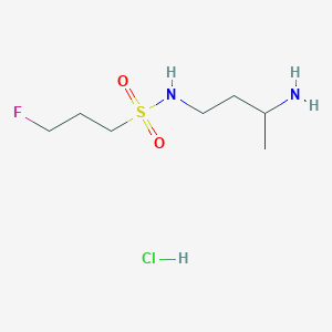 molecular formula C7H18ClFN2O2S B6694542 N-(3-aminobutyl)-3-fluoropropane-1-sulfonamide;hydrochloride 