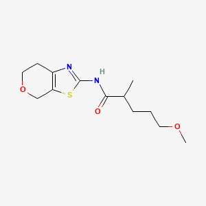molecular formula C13H20N2O3S B6694985 N-(6,7-dihydro-4H-pyrano[4,3-d][1,3]thiazol-2-yl)-5-methoxy-2-methylpentanamide 