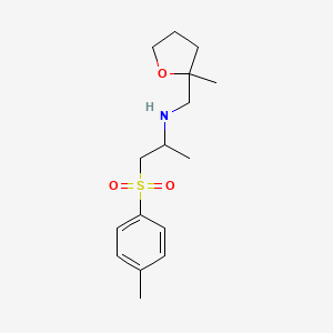 molecular formula C16H25NO3S B6695150 N-[(2-methyloxolan-2-yl)methyl]-1-(4-methylphenyl)sulfonylpropan-2-amine 