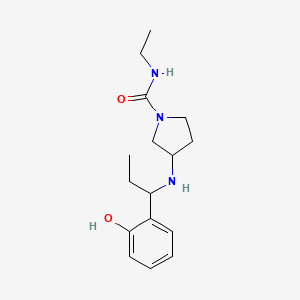 molecular formula C16H25N3O2 B6695466 N-ethyl-3-[1-(2-hydroxyphenyl)propylamino]pyrrolidine-1-carboxamide 
