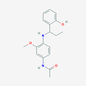 molecular formula C18H22N2O3 B6695492 N-[4-[1-(2-hydroxyphenyl)propylamino]-3-methoxyphenyl]acetamide 