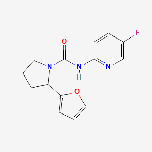 molecular formula C14H14FN3O2 B6695554 N-(5-fluoropyridin-2-yl)-2-(furan-2-yl)pyrrolidine-1-carboxamide 