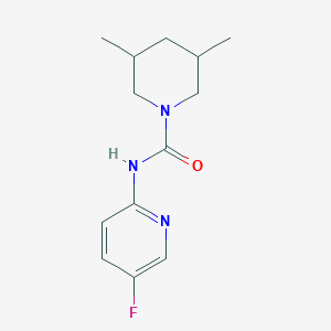 molecular formula C13H18FN3O B6695589 N-(5-fluoropyridin-2-yl)-3,5-dimethylpiperidine-1-carboxamide 