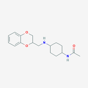 molecular formula C17H24N2O3 B6695697 N-[4-(2,3-dihydro-1,4-benzodioxin-3-ylmethylamino)cyclohexyl]acetamide 
