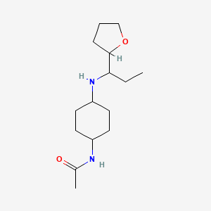 molecular formula C15H28N2O2 B6695719 N-[4-[1-(oxolan-2-yl)propylamino]cyclohexyl]acetamide 
