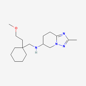 molecular formula C17H30N4O B6695825 N-[[1-(2-methoxyethyl)cyclohexyl]methyl]-2-methyl-5,6,7,8-tetrahydro-[1,2,4]triazolo[1,5-a]pyridin-6-amine 