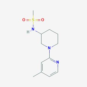 molecular formula C12H19N3O2S B6695837 N-[1-(4-methylpyridin-2-yl)piperidin-3-yl]methanesulfonamide 