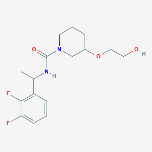 molecular formula C16H22F2N2O3 B6695858 N-[1-(2,3-difluorophenyl)ethyl]-3-(2-hydroxyethoxy)piperidine-1-carboxamide 