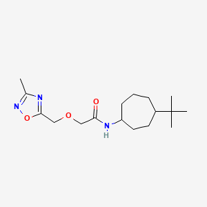 molecular formula C17H29N3O3 B6695942 N-(4-tert-butylcycloheptyl)-2-[(3-methyl-1,2,4-oxadiazol-5-yl)methoxy]acetamide 