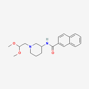 molecular formula C20H26N2O3 B6696094 N-[1-(2,2-dimethoxyethyl)piperidin-3-yl]naphthalene-2-carboxamide 