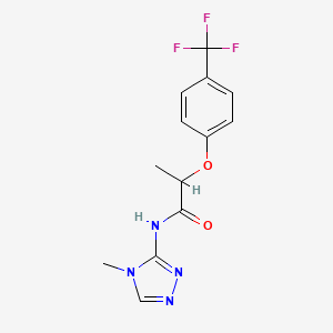 molecular formula C13H13F3N4O2 B6696306 N-(4-methyl-1,2,4-triazol-3-yl)-2-[4-(trifluoromethyl)phenoxy]propanamide 