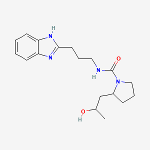 molecular formula C18H26N4O2 B6696381 N-[3-(1H-benzimidazol-2-yl)propyl]-2-(2-hydroxypropyl)pyrrolidine-1-carboxamide 