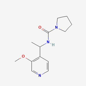 molecular formula C13H19N3O2 B6696407 N-[1-(3-methoxypyridin-4-yl)ethyl]pyrrolidine-1-carboxamide 