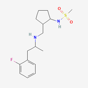 molecular formula C16H25FN2O2S B6696500 N-[2-[[1-(2-fluorophenyl)propan-2-ylamino]methyl]cyclopentyl]methanesulfonamide 