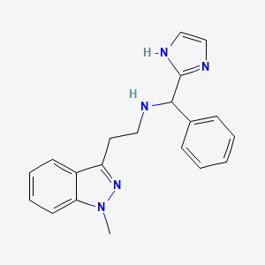 molecular formula C20H21N5 B6696524 N-[1H-imidazol-2-yl(phenyl)methyl]-2-(1-methylindazol-3-yl)ethanamine 