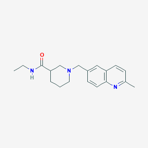 molecular formula C19H25N3O B6696605 N-ethyl-1-[(2-methylquinolin-6-yl)methyl]piperidine-3-carboxamide 