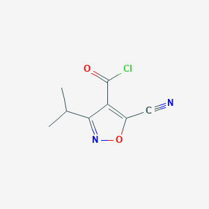 5-Cyano-3-isopropylisoxazole-4-carbonyl chloride