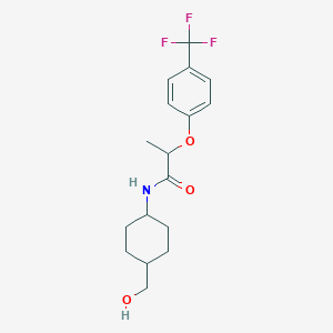 molecular formula C17H22F3NO3 B6696726 N-[4-(hydroxymethyl)cyclohexyl]-2-[4-(trifluoromethyl)phenoxy]propanamide 