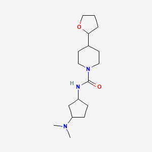 molecular formula C17H31N3O2 B6696868 N-[3-(dimethylamino)cyclopentyl]-4-(oxolan-2-yl)piperidine-1-carboxamide 