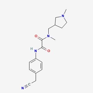 molecular formula C17H22N4O2 B6696897 N-[4-(cyanomethyl)phenyl]-N'-methyl-N'-[(1-methylpyrrolidin-3-yl)methyl]oxamide 