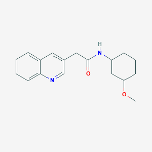 molecular formula C18H22N2O2 B6696913 N-(3-methoxycyclohexyl)-2-quinolin-3-ylacetamide 