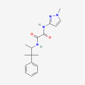 molecular formula C17H22N4O2 B6696920 N'-(3-methyl-3-phenylbutan-2-yl)-N-(1-methylpyrazol-3-yl)oxamide 