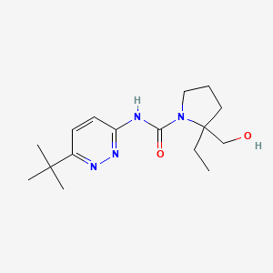 molecular formula C16H26N4O2 B6696951 N-(6-tert-butylpyridazin-3-yl)-2-ethyl-2-(hydroxymethyl)pyrrolidine-1-carboxamide 