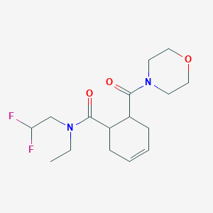molecular formula C16H24F2N2O3 B6696984 N-(2,2-difluoroethyl)-N-ethyl-6-(morpholine-4-carbonyl)cyclohex-3-ene-1-carboxamide 