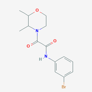 molecular formula C14H17BrN2O3 B6697069 N-(3-bromophenyl)-2-(2,3-dimethylmorpholin-4-yl)-2-oxoacetamide 