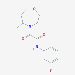 molecular formula C14H17FN2O3 B6697077 N-(3-fluorophenyl)-2-(5-methyl-1,4-oxazepan-4-yl)-2-oxoacetamide 