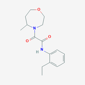 molecular formula C16H22N2O3 B6697088 N-(2-ethylphenyl)-2-(5-methyl-1,4-oxazepan-4-yl)-2-oxoacetamide 