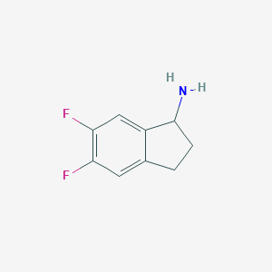 molecular formula C9H9F2N B066971 5,6-Difluoro-2,3-dihydro-1H-inden-1-amine CAS No. 173998-71-5
