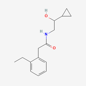 molecular formula C15H21NO2 B6697107 N-(2-cyclopropyl-2-hydroxyethyl)-2-(2-ethylphenyl)acetamide 