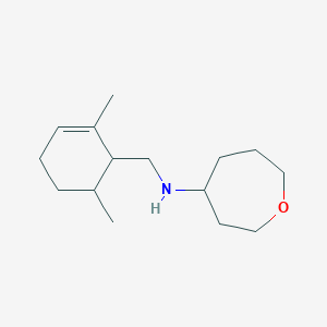 molecular formula C15H27NO B6697426 N-[(2,6-dimethylcyclohex-2-en-1-yl)methyl]oxepan-4-amine 