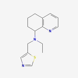 molecular formula C15H19N3S B6697625 N-ethyl-N-(1,3-thiazol-5-ylmethyl)-5,6,7,8-tetrahydroquinolin-8-amine 