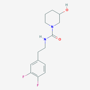 molecular formula C14H18F2N2O2 B6697750 N-[2-(3,4-difluorophenyl)ethyl]-3-hydroxypiperidine-1-carboxamide 