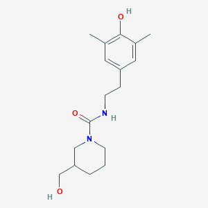 molecular formula C17H26N2O3 B6697766 N-[2-(4-hydroxy-3,5-dimethylphenyl)ethyl]-3-(hydroxymethyl)piperidine-1-carboxamide 