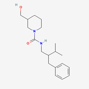 molecular formula C19H30N2O2 B6697774 N-(2-benzyl-3-methylbutyl)-3-(hydroxymethyl)piperidine-1-carboxamide 