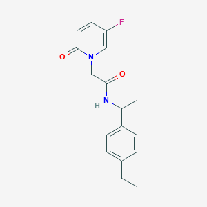 molecular formula C17H19FN2O2 B6698072 N-[1-(4-ethylphenyl)ethyl]-2-(5-fluoro-2-oxopyridin-1-yl)acetamide 