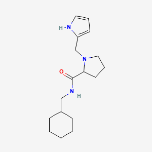 molecular formula C17H27N3O B6698174 N-(cyclohexylmethyl)-1-(1H-pyrrol-2-ylmethyl)pyrrolidine-2-carboxamide 