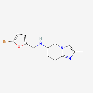 molecular formula C13H16BrN3O B6698181 N-[(5-bromofuran-2-yl)methyl]-2-methyl-5,6,7,8-tetrahydroimidazo[1,2-a]pyridin-6-amine 